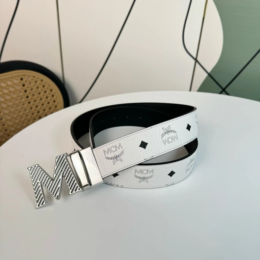 White with Patterned Silver Buckle