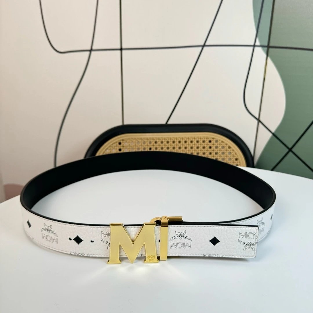 White with Gold Buckle