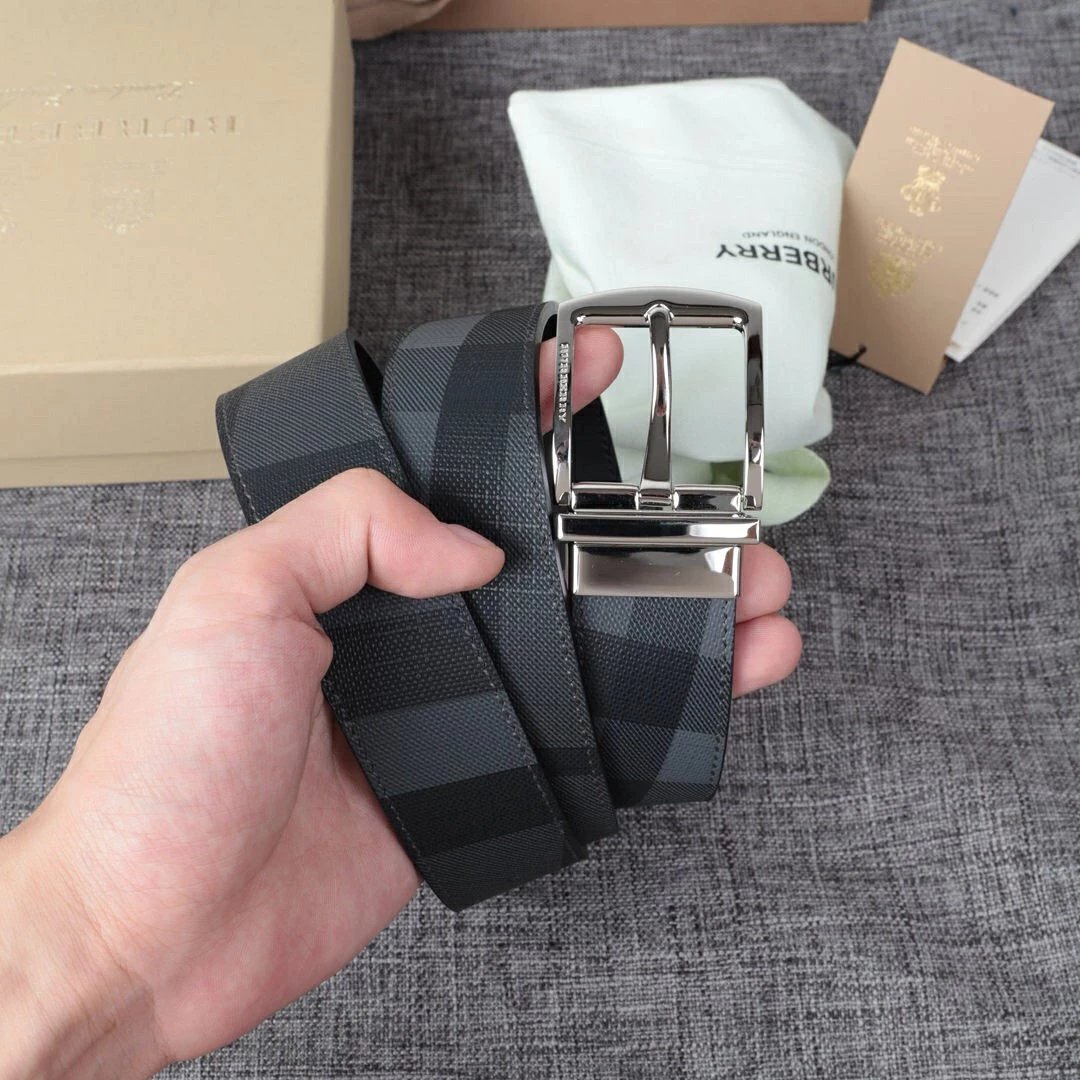 Men's Cross-Grain Leather Belt