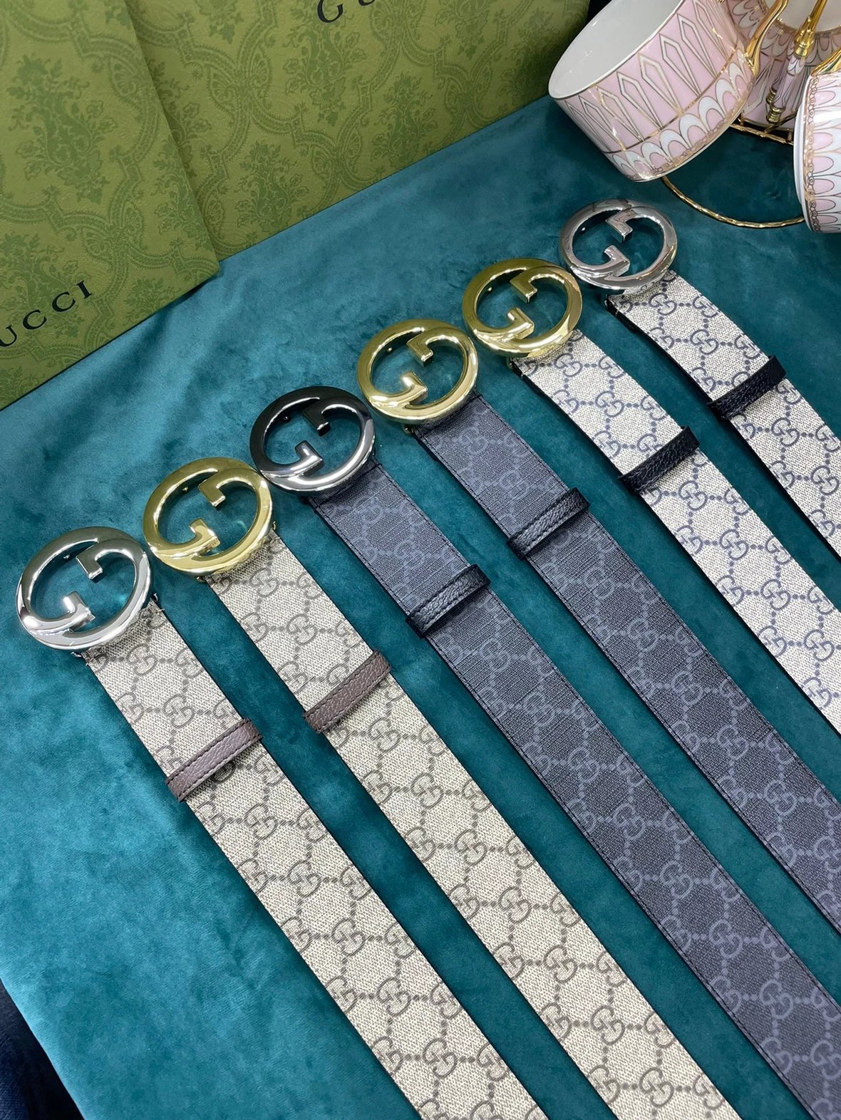 Gucci Double G Leather Belt