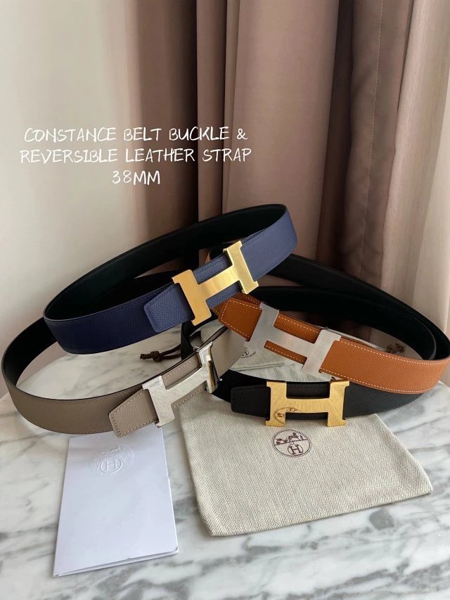 Hermes Double-Sided Leather Belt Business Casual