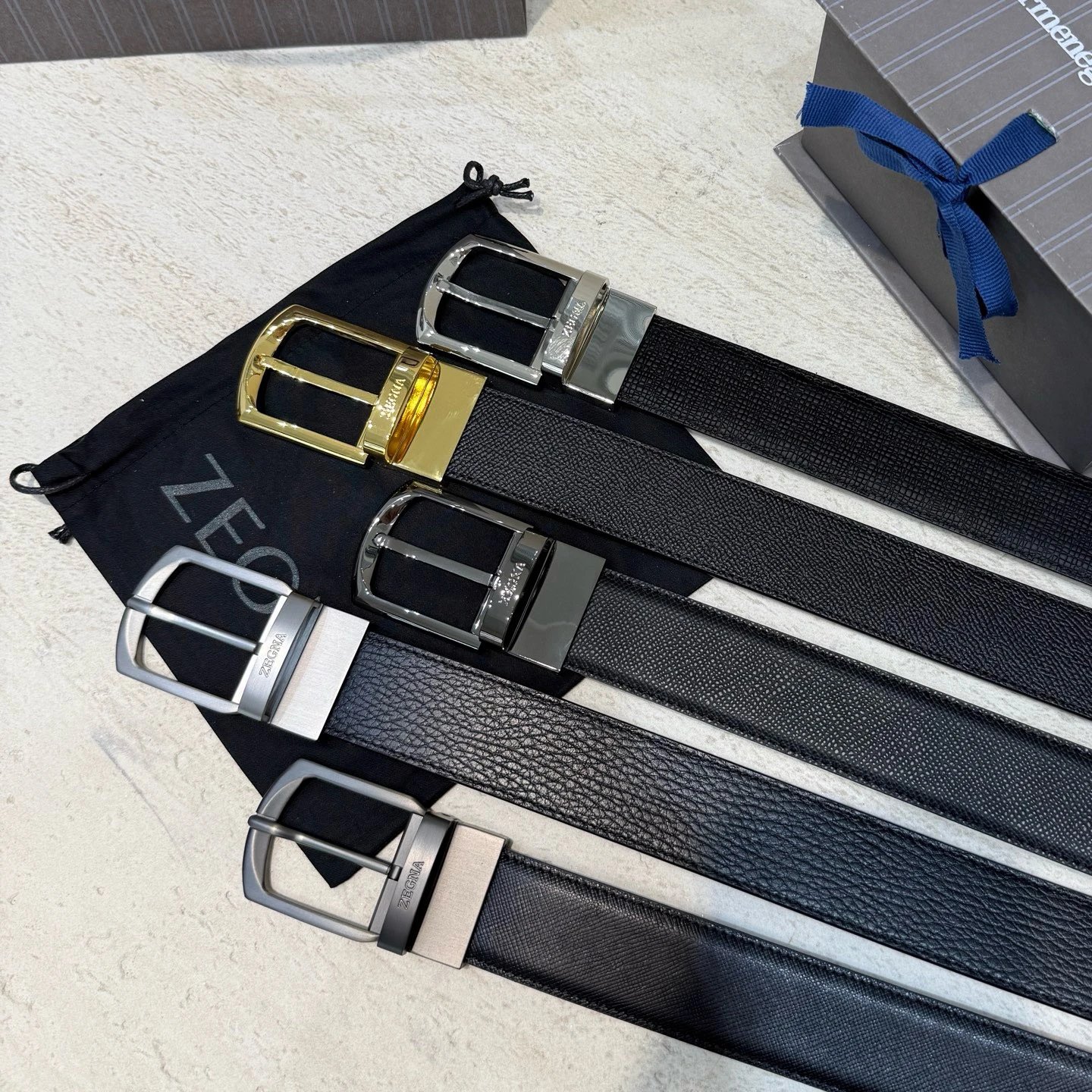Men's Leather Belt - Double-Sided Business Casual