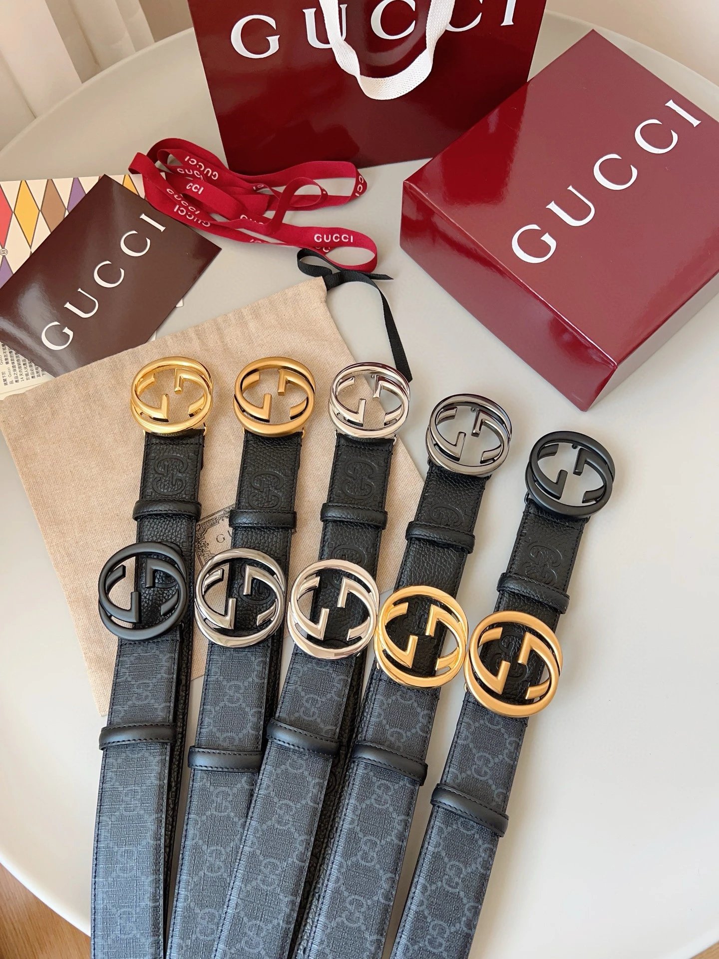 Double G Leather Belt