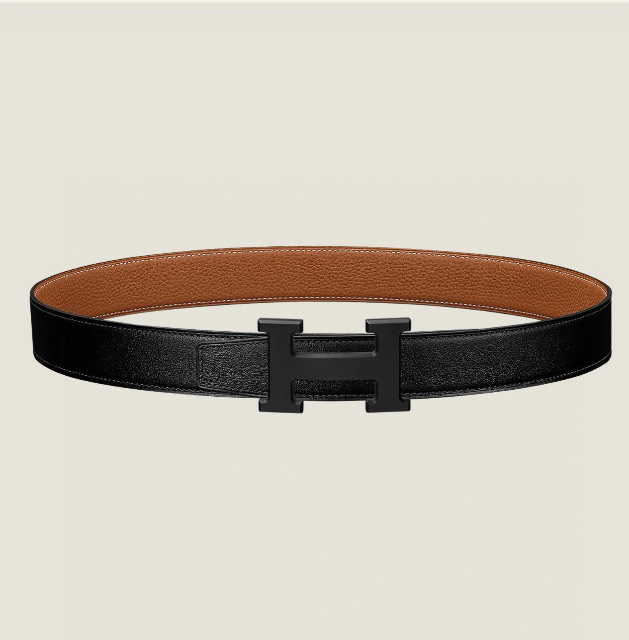 H Brand Leather Belt Casual Double-Sided