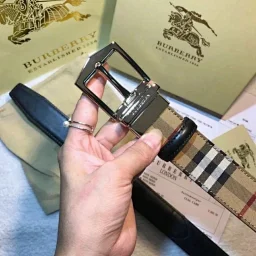 thumbnail for BeltsMen's Classic Plaid Berberry BeltsFashionable Versatility Men's and Women's Casual Trader's Belt, Pin-buttoned trouser belt