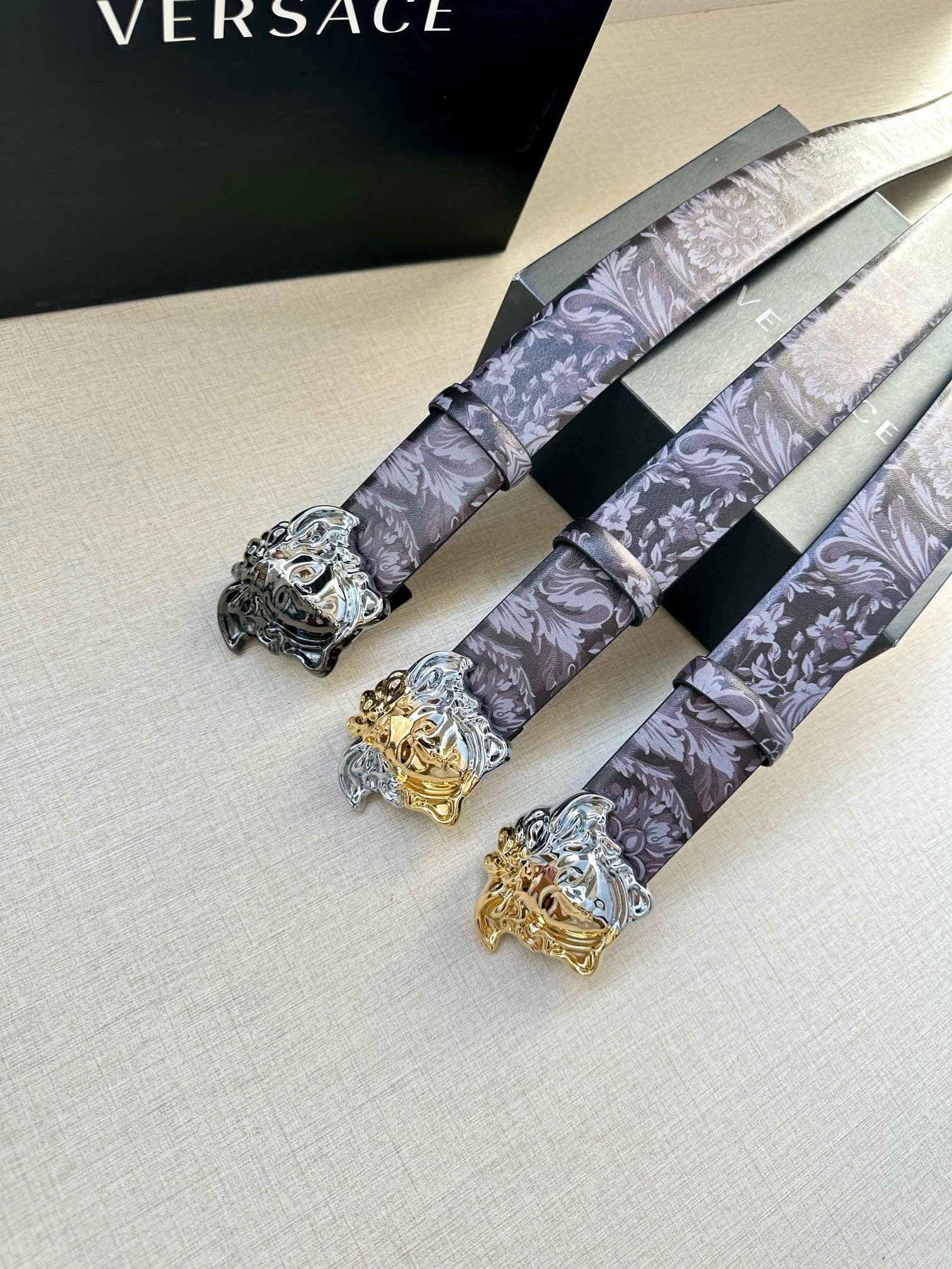 Versace Medusa Leather Belt