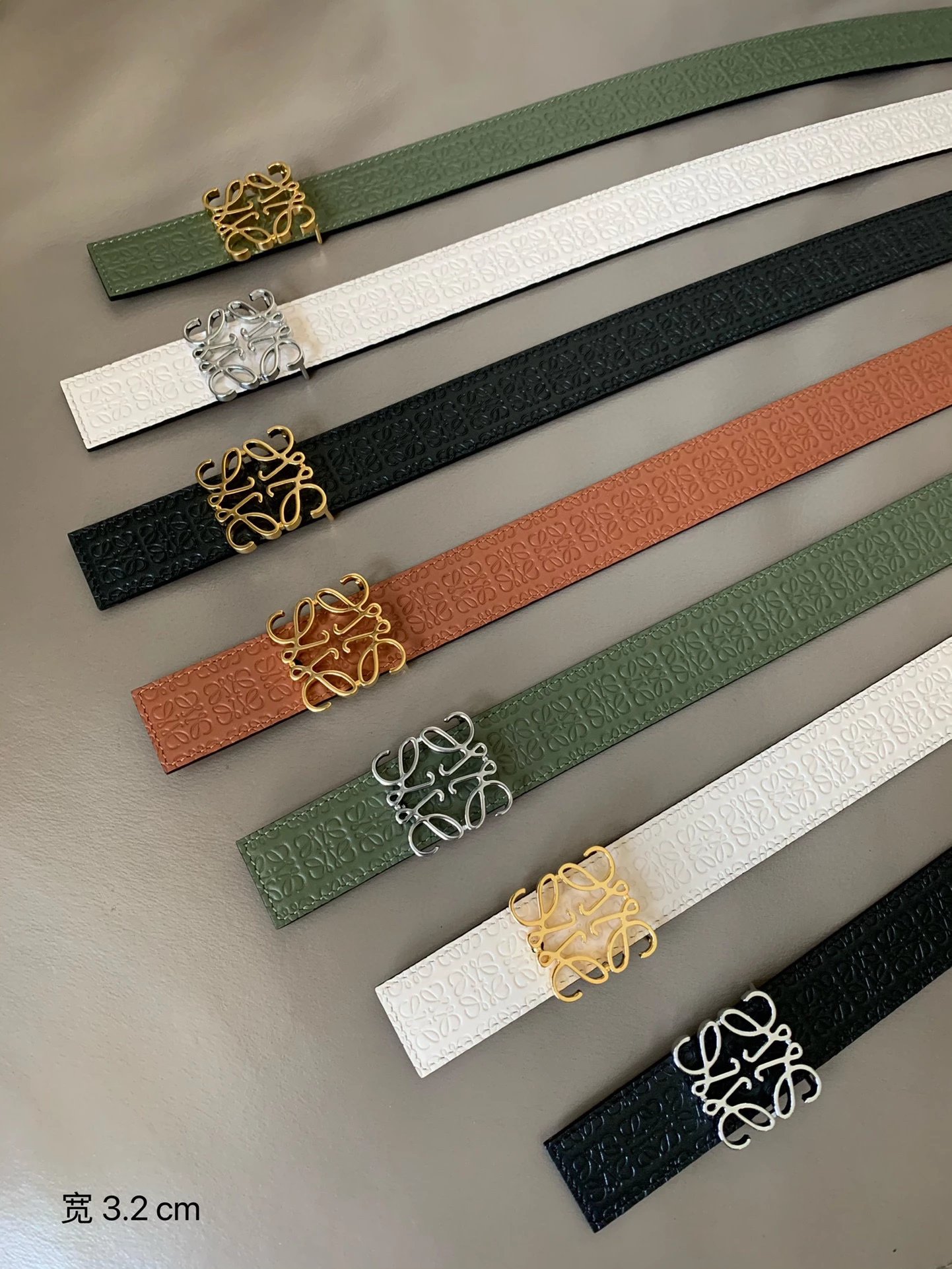 Reversible Leather Belt 3.2cm