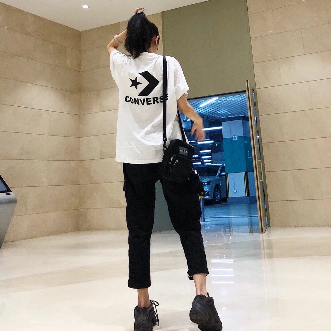 Converse All Star Logo Tee Black T-Shirt Tops.t Shirts - 8