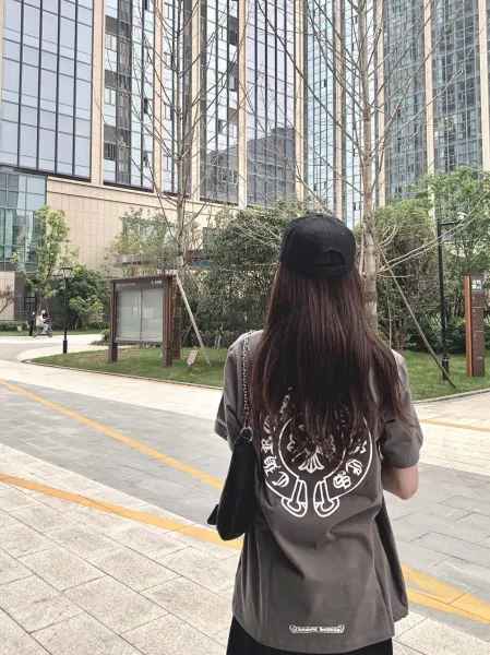 Chrome Hearts Circle Cross Logo T-Shirt Black and Charcoal Gray - 10