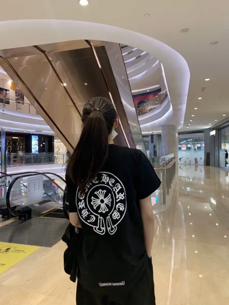 Chrome Hearts Circle Cross Logo T-Shirt Black and Charcoal Gray - 8