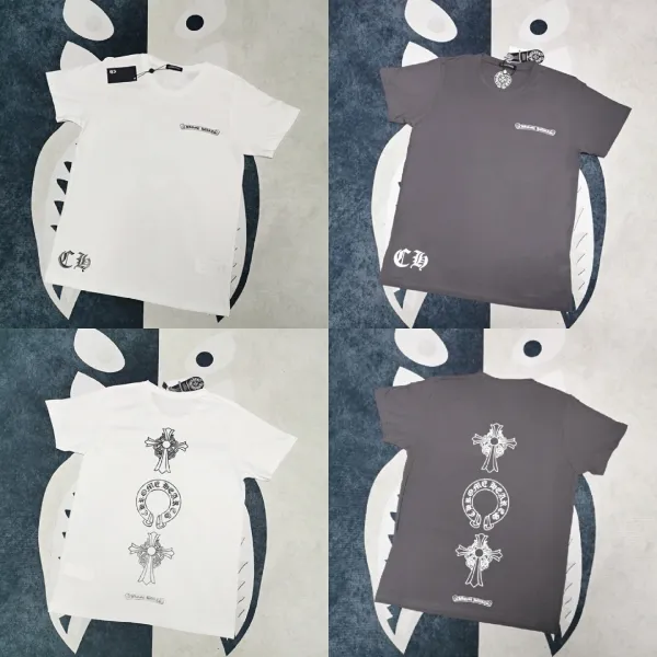 Chrome Hearts Cross Logo Graphic T-Shirt Charcoal Gray T-Shirt - 12