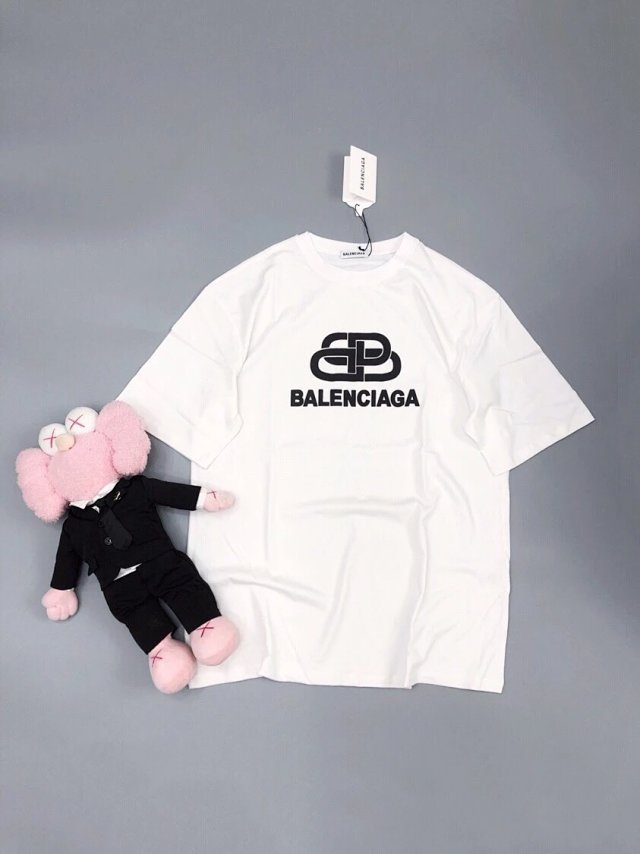 Balenciaga Black Logo Cotton T‑Shirt Unisex Streetwear