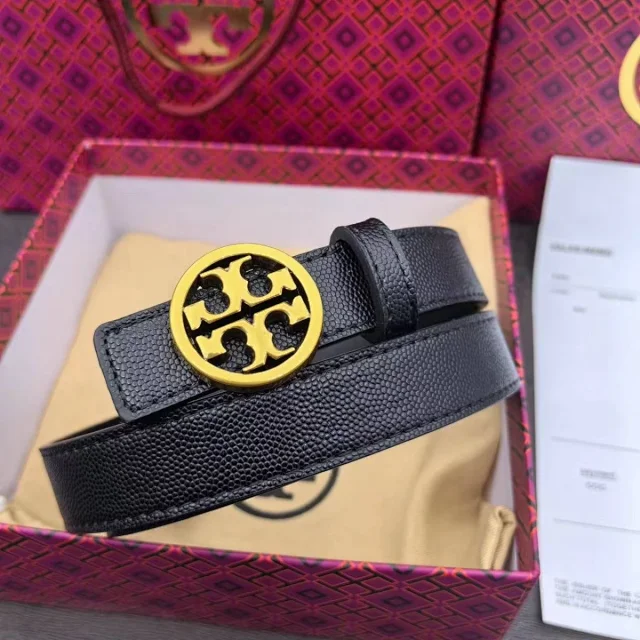 Tory Burch Belts Double T logo buckle leather belt product detail image 11