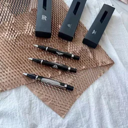 thumbnail for Rolls large-capacity signing pen, metal pen case, durable ballpoint pen, black rotating telescopic delivery gift