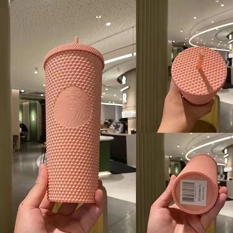 Starbucks Pink Bling Diamond Studded Cold Cup Tumbler