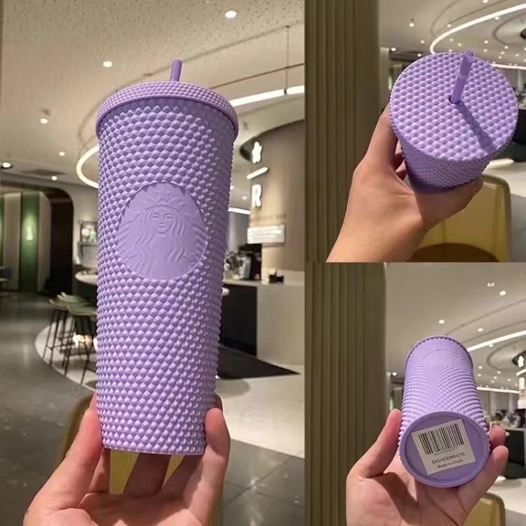 Starbucks Pink Bling Diamond Studded Cold Cup Tumbler