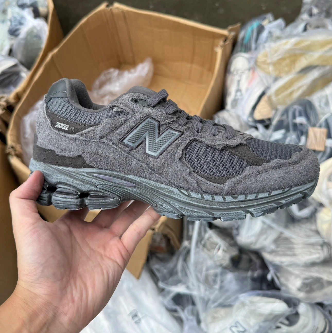 New Balance 2002R Gray Suede Sneakers Running Shoes