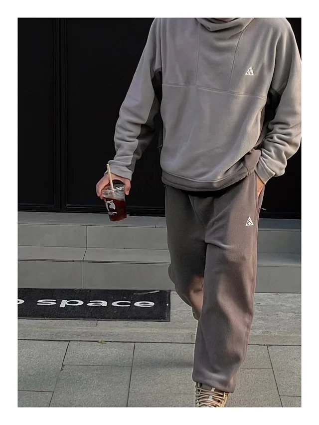 ACG # High quality Polartec mountain outdoor double-sided fleece loose sports drawstring casual sweatpants for men and women