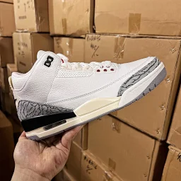 thumbnail for 【DF version B product minor defect except for big and small foot problems】Air Jordan 3 "White Cement Reimagined" AJ3 Vintage White Cement DN3707-100