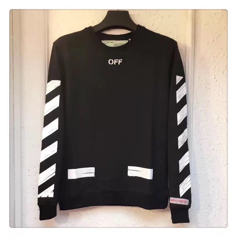 OFF-WHITE c/o Virgil Abloh Spring Diagonal Stripe Arrow Fashion Round Neck Long-Sleeve Sweatshirt