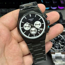 thumbnail for 天梭prx三眼计时 超级玩家  熊猫计时prx 天梭PRX系列 天梭prx超级玩家 超级玩家最新款龚俊同款男表 多功能石英六针腕表男表石英男士钢带手表复古商务腕表手表t137 超级玩家最新款龚俊同款男