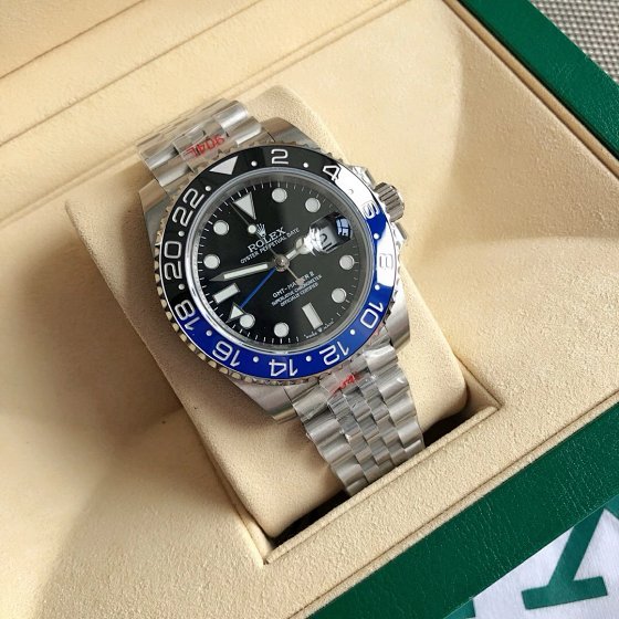 Rolex GMT-Master II Date Blue and Black Dial 4 Hands Sapphire Crystal Scratch-Resistant Automatic Mechanical Business Men's Watch Men/Women Watch Free Shipping Hot New Automatic Mechanical New Model Rolex Homage C Factory/ VS Factory/ C+ Factory New GMT-Master Series Watches Coke Bezel Batman Bezel Sprite Bezel Root Beer Bezel Black Brown