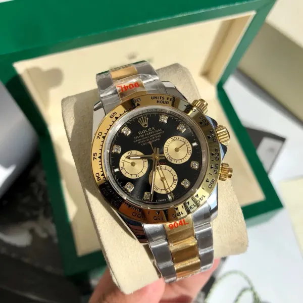 Rolex Daytona 116503 Black Dial Gold and Steel Chronograph Watch Watches - 27
