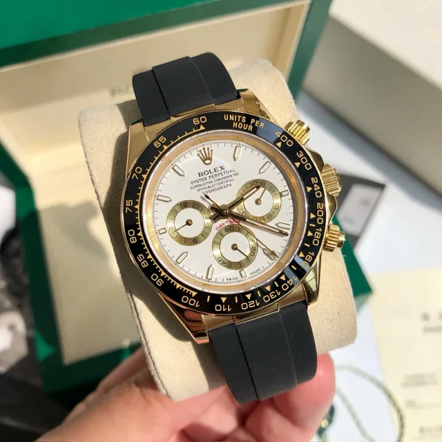 Rolex Watches Daytona chronograph with tachymeter bezel and rubber strap product detail image 25