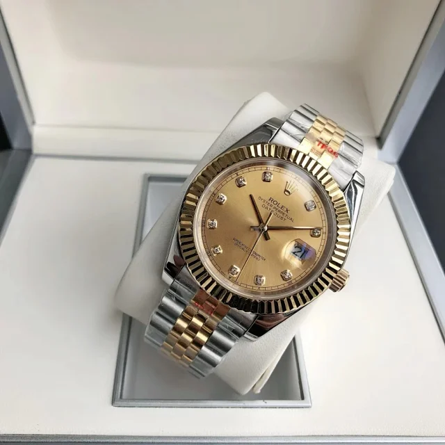 Rolex Watches Oyster Perpetual Datejust-style watch with fluted bezel, date magnifier, and jubilee bracelet product detail image 71
