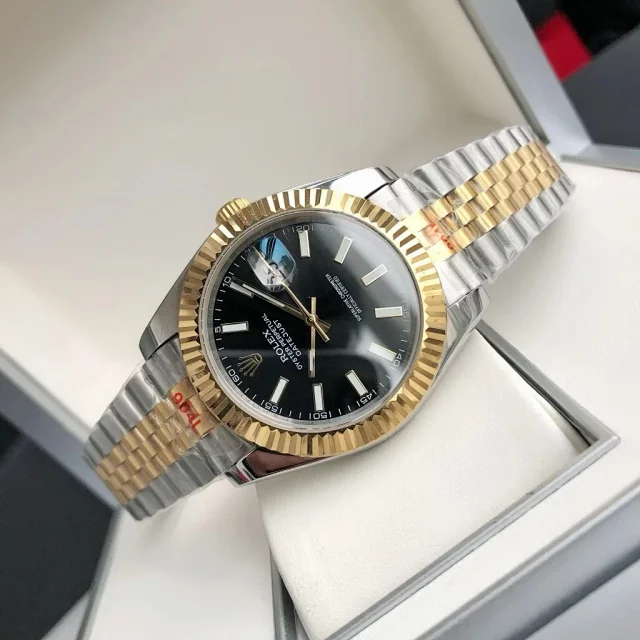 Rolex Watches Oyster Perpetual Datejust-style watch with fluted bezel, date magnifier, and jubilee bracelet product detail image 65