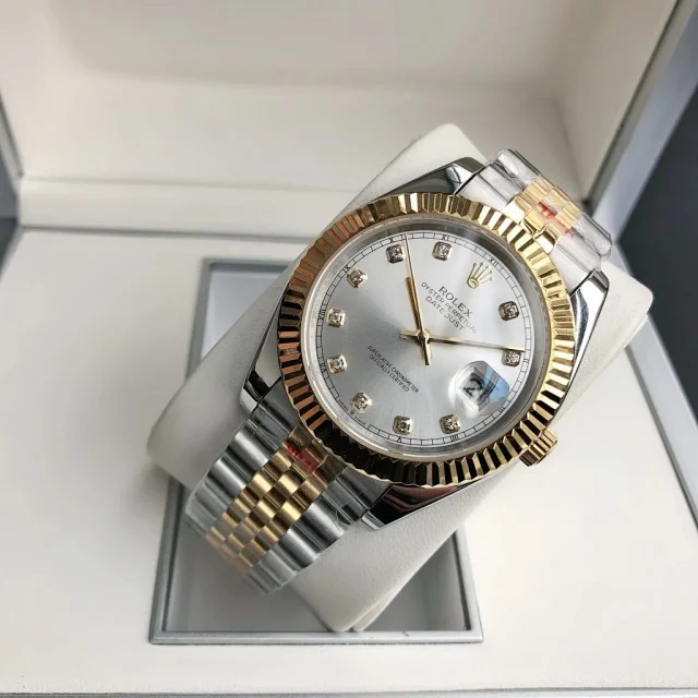 Rolex Watches Oyster Perpetual Datejust-style watch with fluted bezel, date magnifier, and jubilee bracelet product detail image 53