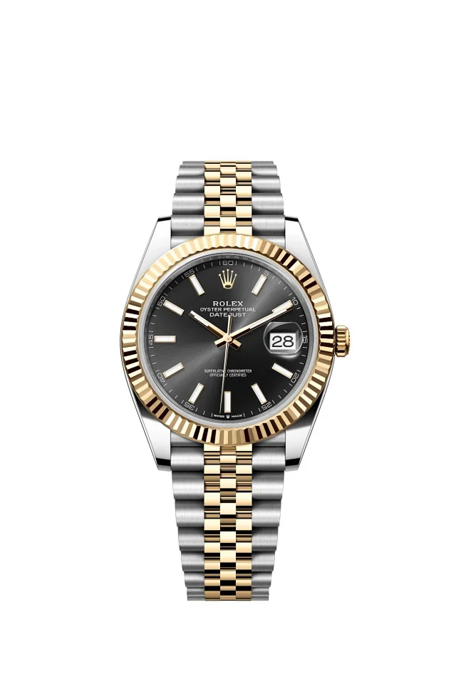 Rolex Watches Oyster Perpetual Datejust-style watch with fluted bezel, date magnifier, and jubilee bracelet product detail image 20