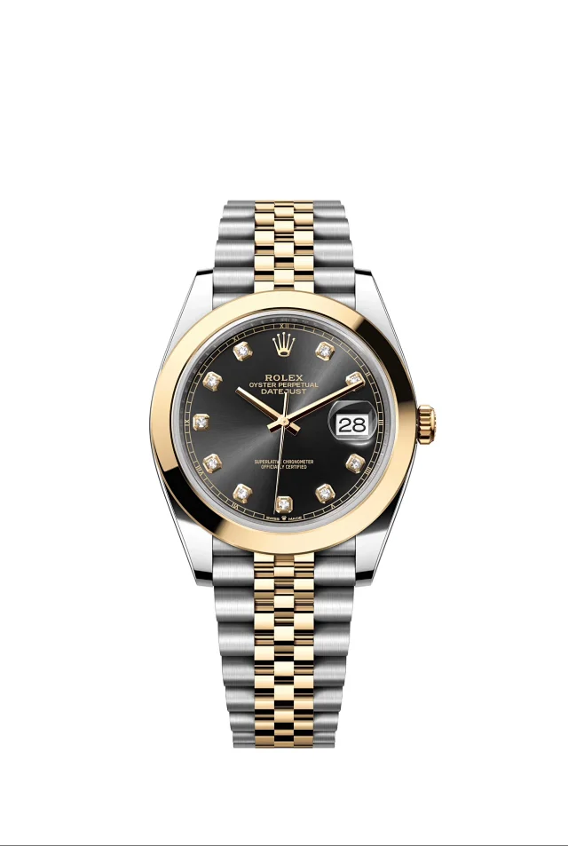 Rolex Watches Oyster Perpetual Datejust-style watch with fluted bezel, date magnifier, and jubilee bracelet product detail image 30