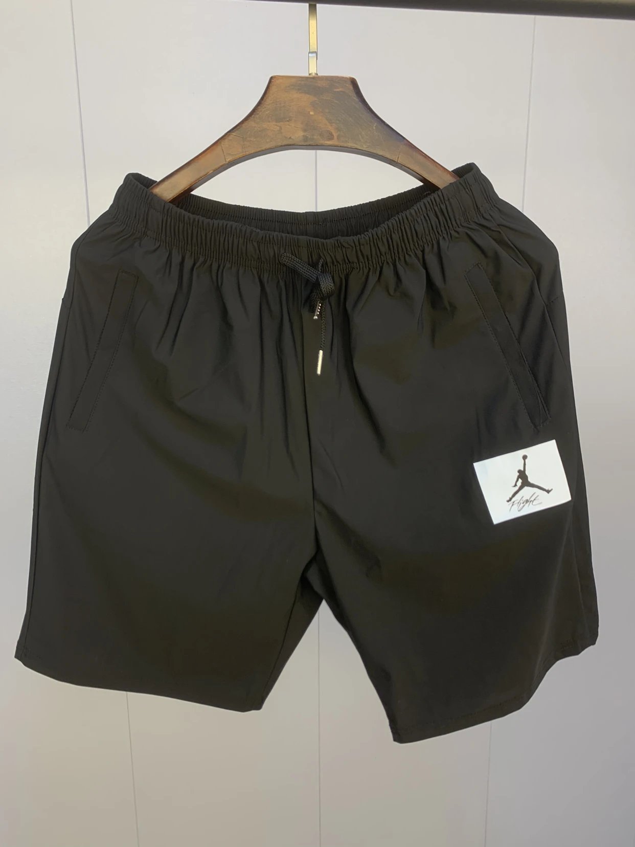 AJ Block Logo Ice Silk Elastic Shorts