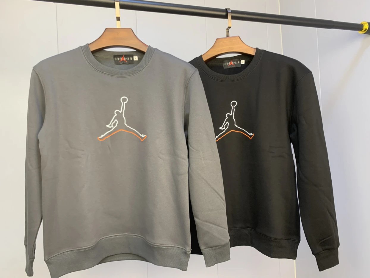 AJ White Orange Stripe Sherpa Hoodie