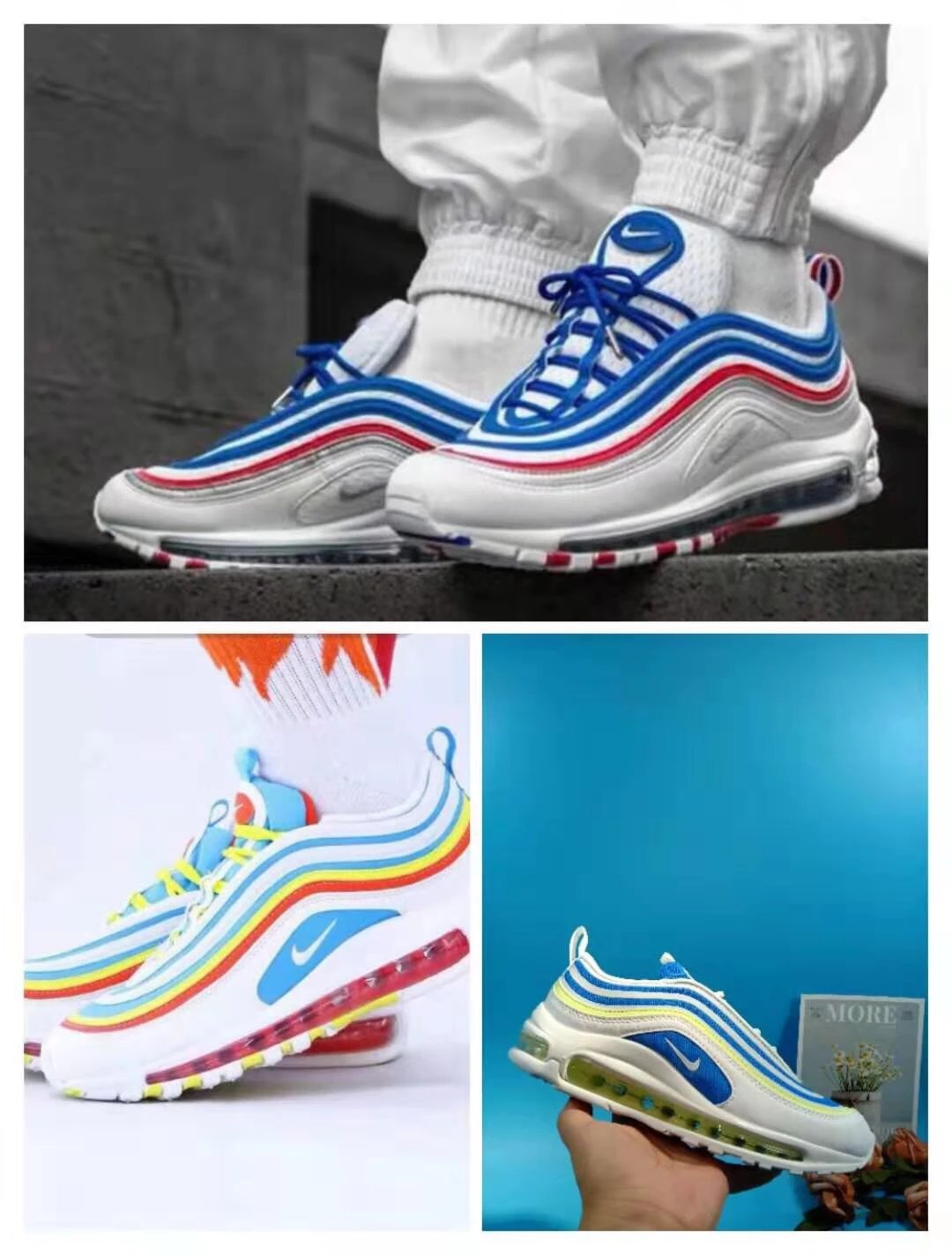 Nike Air Max 97 3M White Rainbow