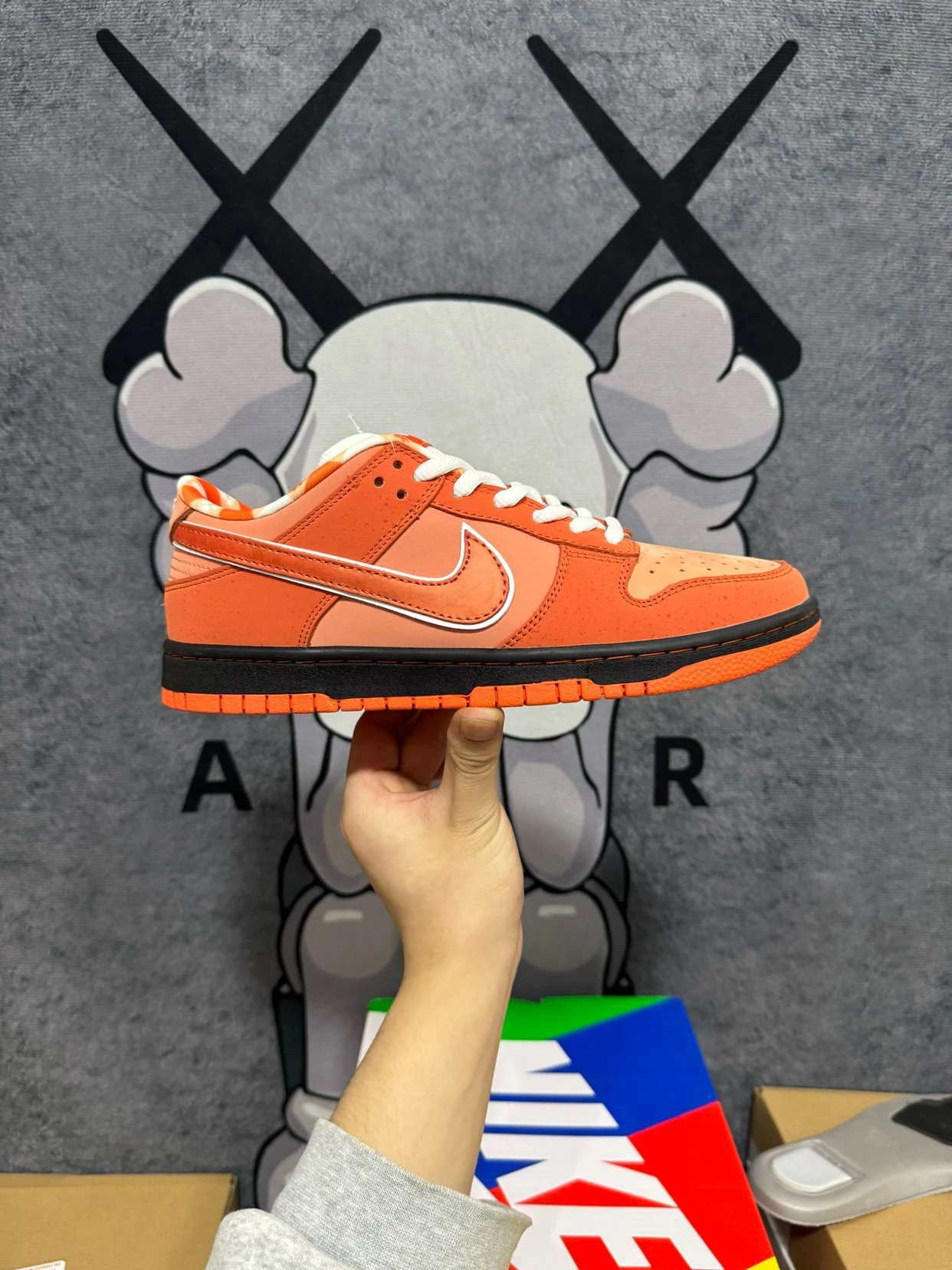 Pure Yuan Hs Market 300 ➕  Dk Orange Lobster Head Layer Suede Real Air Cushion Low Top Shoes Sports Shoes Casual Shoes Board Shoes