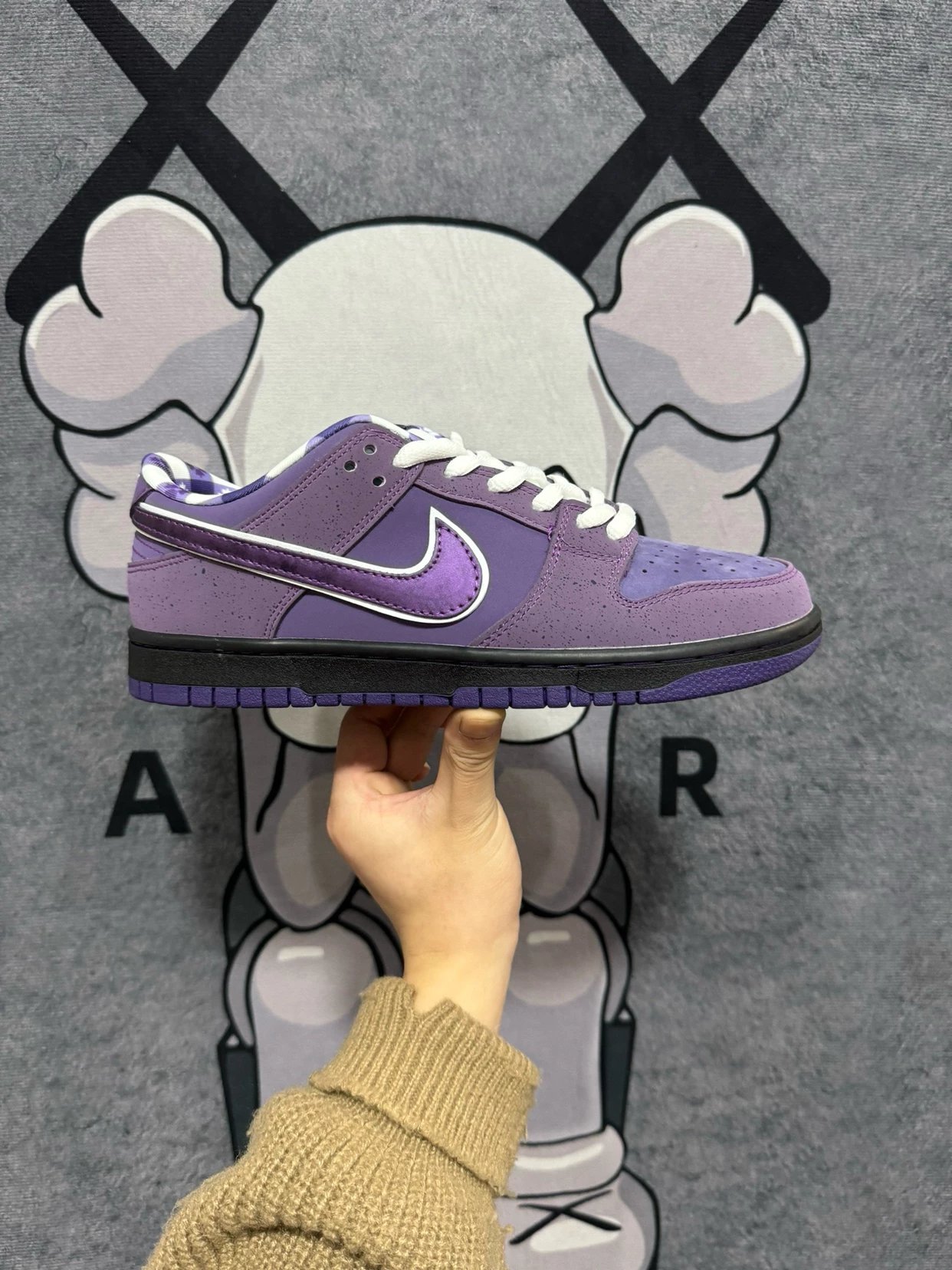 Chunyuan H S Market 300+ DK Purple Lobster Suede Leather Air Cushion Low-Top Sneakers Casual Skate Shoes