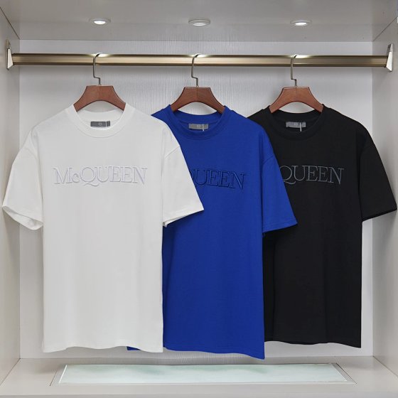 ♈ 230g high-quality double yarn fabric with refined cotton, new short sleeved T-shirt embroidered with letters