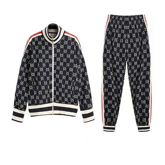 G Family Classic Set for Autumn and Winter, Customized Imported Pure Cotton Double G Knitted Fabric, Customized Threaded Same Style for Men and Women