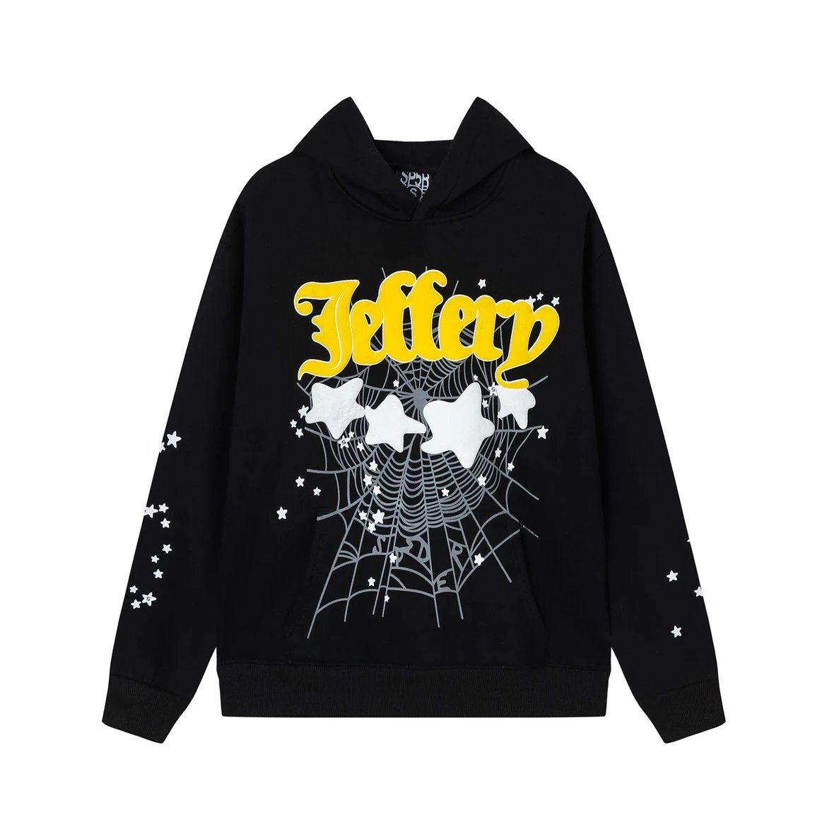 Sp5der Jeffery Hoodie蜘蛛网Black卫衣