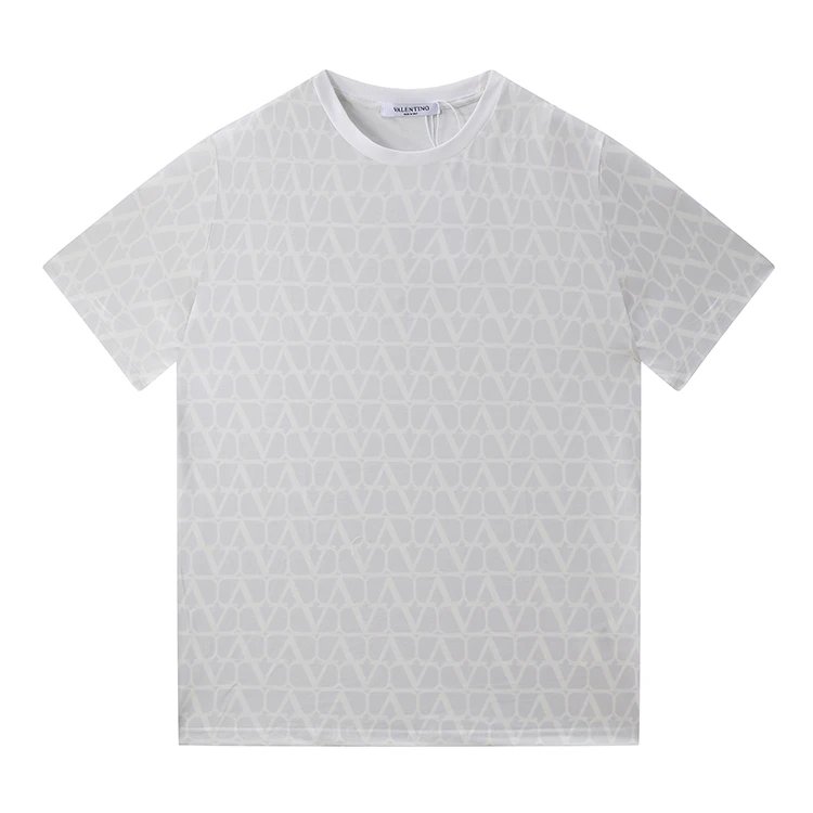Warren/Vale*tino old flower V large print short sleeve T-shirt, fresh and clean Fashionable must-have Single product to unlock all the wear, the classic shape Versatile and not picky Men and women with the same models ✔️