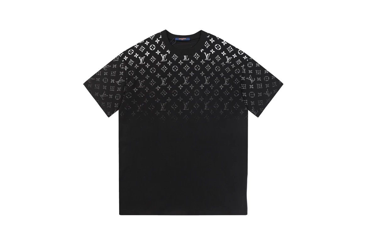 Gradient round neck 𝐓𝐞𝐞 vintage pattern starry gradient element cool and fashionable, high-quality woven combed cotton fabric for comfort and texture, customized double yarn 270g fabric loose fit suitable for both men and women