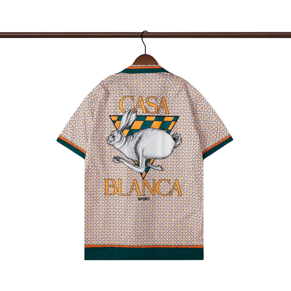 Casablanca Rabbit Print Short Set Beige Green Orange Multicolor - 4
