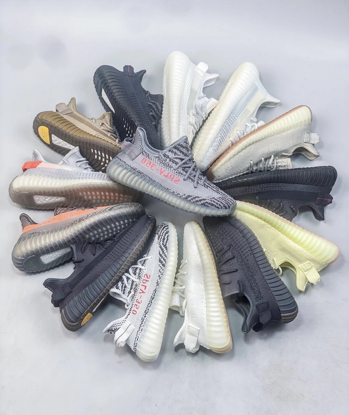 Yeezy Boost 350 V2 High Version BASF Explosive Large Bottom Men's and Women's Running Shoes [Try on Normal Sports Shoe Sizes]