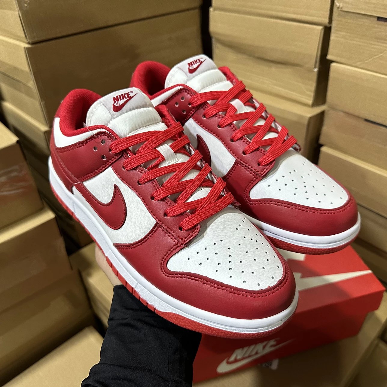 现货/性价比版本 DUNK 白红 45°角 鞋型很棒 清洁度高 软二层  绒面中底 代理长期推