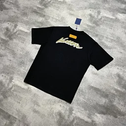 thumbnail for 自制处理草写字母Logo印花短袖T 260克精梳棉细节对版