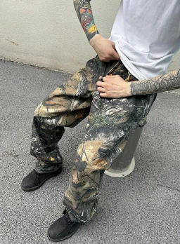 thumbnail for +［HB自制］STU平替沙漠迷彩cleanfit牛仔长裤 版型超帅