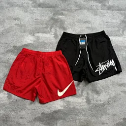 thumbnail for 自制处理联名沙滩运动速干五分短裤 对版梭织面料 细节对版