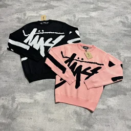 thumbnail for ［HB自制］经典大Logo提花圆领毛衣 羊毛棉混纺面料 三标齐全